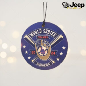 2024 World Series Champions Blue 3 Round Wood Ornament, Texas, Wood, Baseball , 2024 World Series Champions