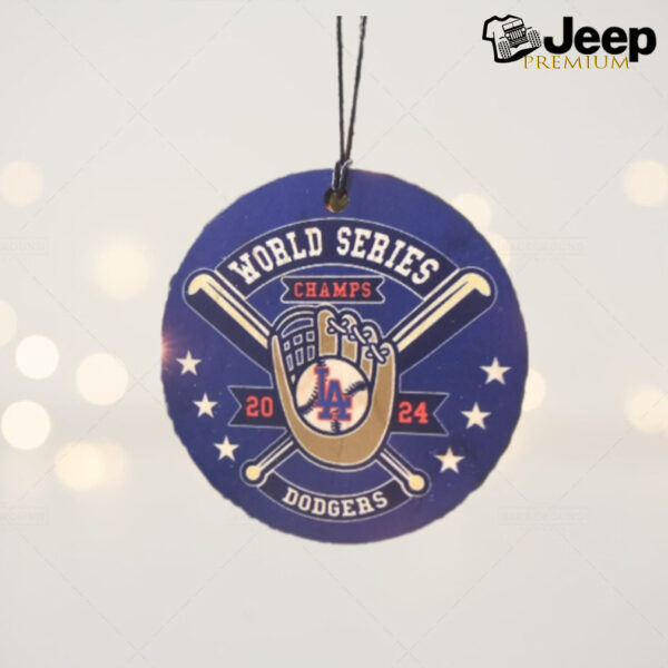 2024 World Series Champions Blue 3 Round Wood Ornament, Texas, Wood, Baseball , 2024 World Series Champions