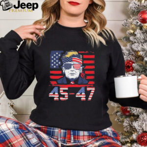 45 47 Donald Trump 2025 USA Flag Vintage Retro Funny t shirt