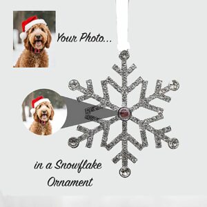 Custom Christmas Snowflake Photo Ornament