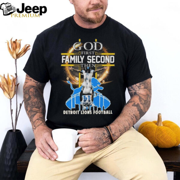 Amon ra St. Brown x God First Family Second Then Detroit Lions Football 2024 Shirt