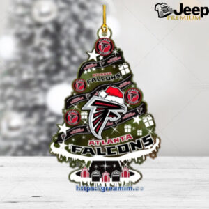 Atlanta Falcons Christmas Tree Acrylic Ornament