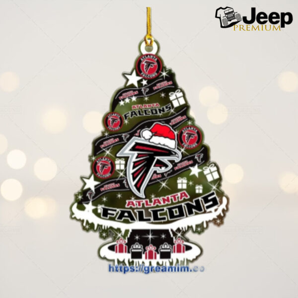 Atlanta Falcons Christmas Tree Acrylic Ornament