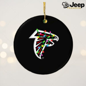 Atlanta Falcons lights Holiday Christmas 2024 logo ornament