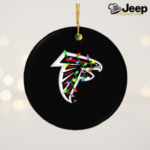 Atlanta Falcons lights Holiday Christmas 2024 logo ornament