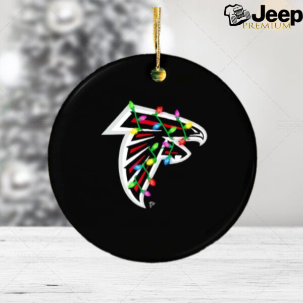 Atlanta Falcons lights Holiday Christmas 2024 logo ornament