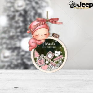 Babys First Christmas Ornament, Baby 1st Christmas Ornament, New Baby Gift, Newborn Gift, 4D Shake Babies Ornament, Baby First Xmas Keepsake