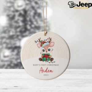 Baby’s First Christmas Ornament, Personalized Keepsake, Tree Decorations, Baby’s First Christmas Gifts, Ceramic Ornament, Christmas Keepsake