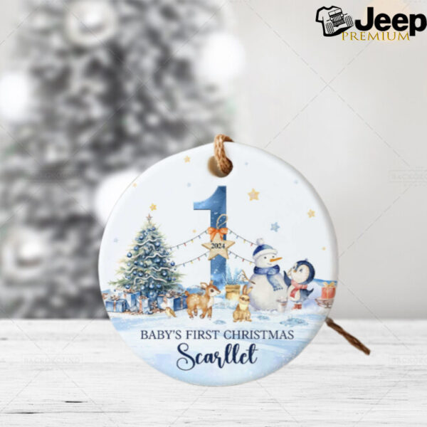 Baby’s First Christmas Personalized Ornament, First Christmas For Baby Boy, Baby Girl, Baby First Xmas Tree Decoration