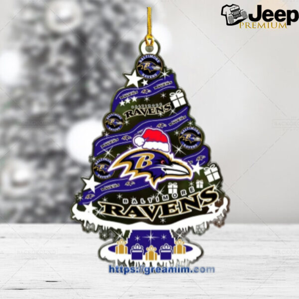 Baltimore Ravens Christmas Tree Acrylic Ornament