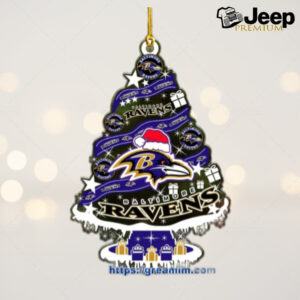 Baltimore Ravens Christmas Tree Acrylic Ornament