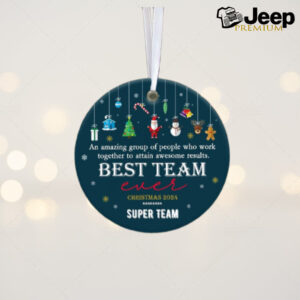 Best Team Ever Christmas Ornament 2024, Coworker Christmas Gift, Custom Corporate Gift Ornament, Employee Ornaments, Team Christmas Gifts