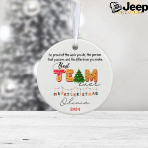 Best Team Ever Christmas Ornament 2024, Personalized Ornament Coworker Gift, Custom Corporate Gift Ornament, Employee Ornaments