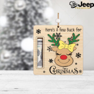 Bundle Cute Reindeer Christmas Money Holder Ornament SVG , Money Holder Ornament Svg, Money Holder Stocking Tags, Glowforge Money Holder Svg