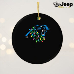 Carolina Panthers lights Holiday Christmas 2024 logo ornament