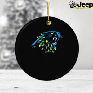 Carolina Panthers lights Holiday Christmas 2024 logo ornament