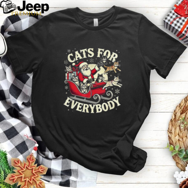 Cat santa cat lover cats for everybody Christmas 2024 T shirt