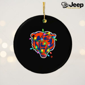 Chicago Bears lights Holiday Christmas 2024 logo ornament