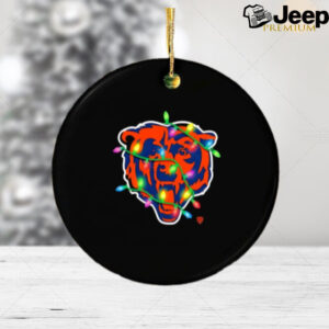 Chicago Bears lights Holiday Christmas 2024 logo ornament