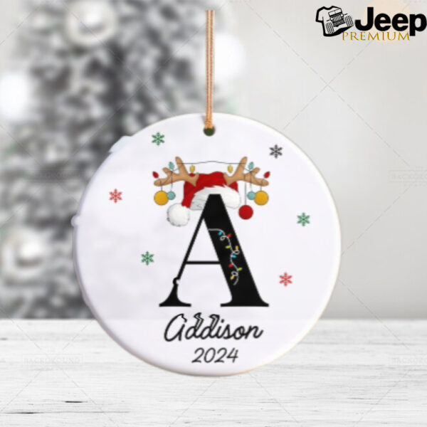 Christmas Ornaments Letter Name Ornament 2024 Christmas Ornament Custom Name Ornament Family Ornament Christmas Gift Custom Family Ornament