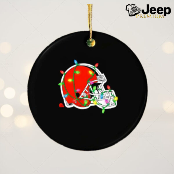 Cleveland Browns lights Holiday Christmas 2024 logo ornament