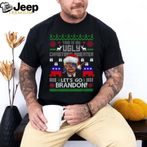 Conservative Santa Trump This Is My Ugly Christmas 2024 Shirt Let’s Go Brandon Ugly Christmas 2024 Shirt