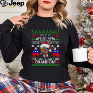 Conservative Santa Trump This Is My Ugly Christmas 2024 Shirt Let’s Go Brandon Ugly Christmas 2024 Shirt