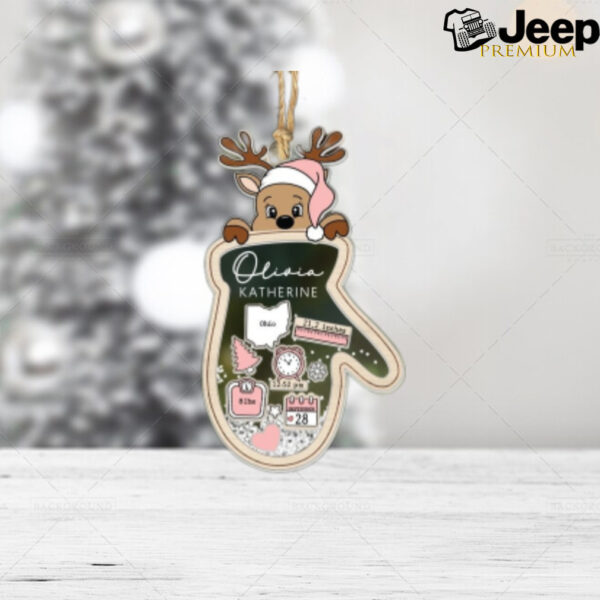 Custom Baby’s First Christmas Ornament 2024, Personalized Baby 1st Christmas Ornament, New Baby Gift, 4D Babies Ornament, Baby Keepsake