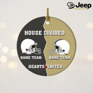 Custom House Divided Ornament, House Divided Baseball, Basketball Team Ornament, American Football Christmas Ornament E1MO21