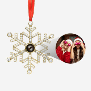 Custom Snowflake Photo Ornament For Christmas Tree