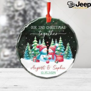 Custom Snowman Ornament For Couples 2024   Our Second Christmas Together   Thoughtful Gift For Boyfriend Girlfriend