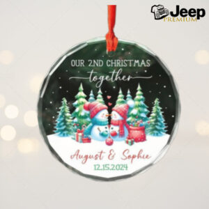 Custom Snowman Ornament For Couples 2024   Our Second Christmas Together   Thoughtful Gift For Boyfriend Girlfriend