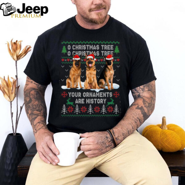 Cute German Shepherd Dog Oh Christmas Tree Xmas German Shepherd T Shirt