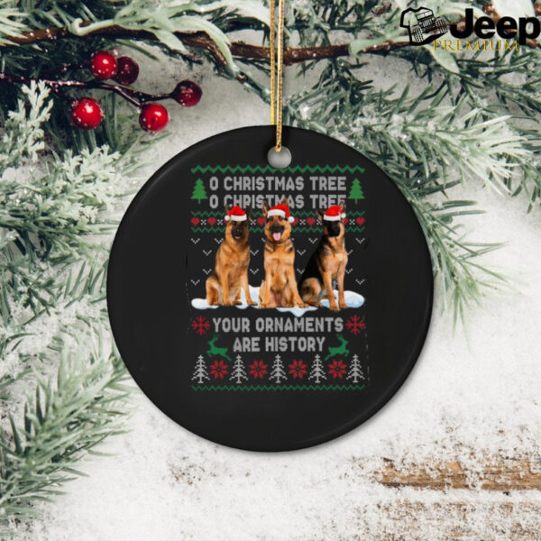 Cute German Shepherd Dog Oh Christmas Tree Xmas German Shepherd T Shirt