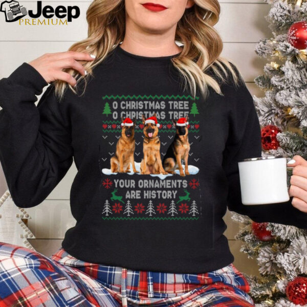 Cute German Shepherd Dog Oh Christmas Tree Xmas German Shepherd T Shirt