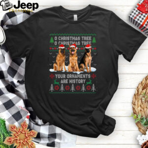 Cute German Shepherd Dog Oh Christmas Tree Xmas German Shepherd T Shirt