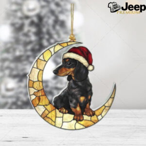 Dachshund Christmas Tree Acrylic Ornament, Funny Dog Christmas Ornament 2024, Dog Lovers Gift Idea Xmas Decor, Cute Sausage Dog Gifts