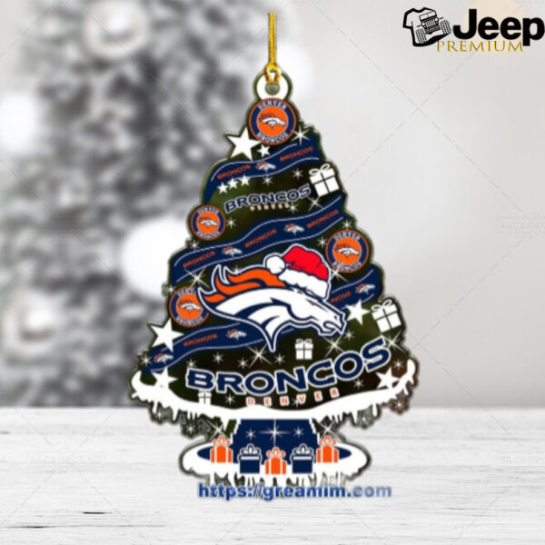 Denver Broncos Christmas Tree Acrylic Ornament