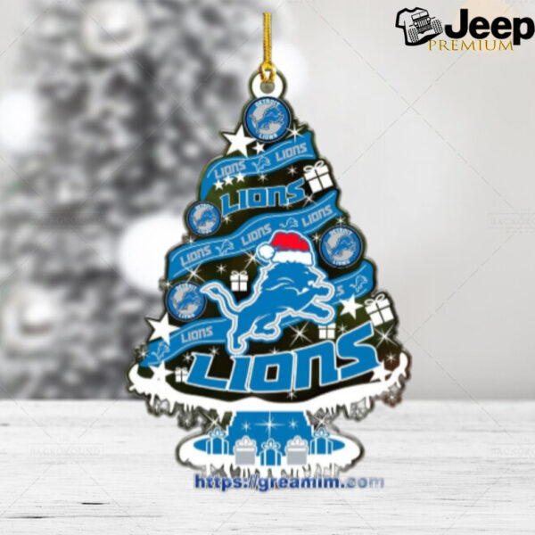 Detroit Lions Christmas Tree Acrylic Ornament