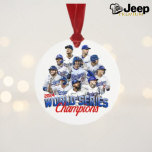 Dodgers World Series Champions Ceramic Christmas Ornament Los Angeles