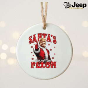 Donald Trump Santa’s Favorite Felon Christmas ornament