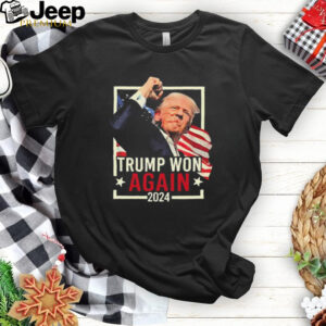 Donald Trump Shot Won Again Election 2024 Retro t shirt