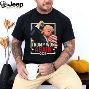 Donald Trump Shot Won Again Election 2024 Retro t shirt