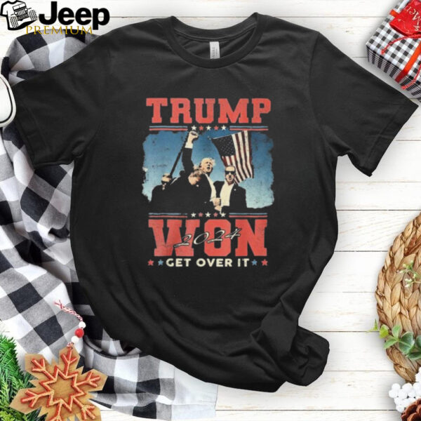 Donald Trump Won 2024 Get Over It Vintage Retro Trump Shot t shirt