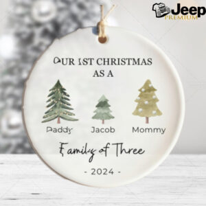 Family of Three Christmas Ornament Family of 3 Family Ornament Personalized Baby's First Christmas Ornament, First Christmas Ornament