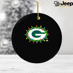 Green Bay Packers lights Holiday Christmas 2024 logo ornament