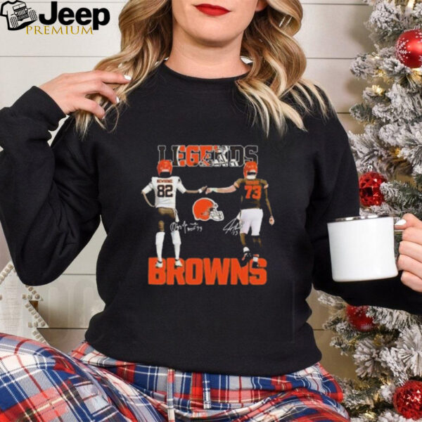 Greg Newsome II And Joe Thomas Legends Cleveland Browns T Shirt