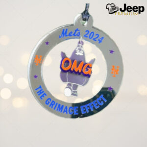 Grimace 2024 Mets Season Ornament, New York Baseball, Grimace Effect Ornament, Mets Baseball, OMG Christmas, New York Christmas Gift, NLCS