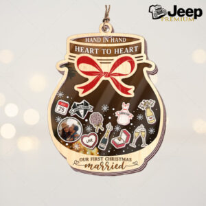 Hand in Hand, Heart to Heart – Our First Christmas Married Ornament