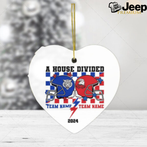 House Divided Ornament Football, Football Team Christmas Ornament, Sports Team Ornament, Football Lovers' Gift